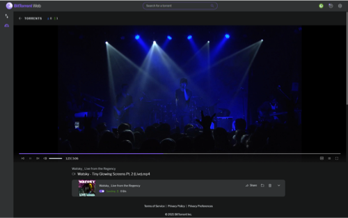 BitTorrent Web Screenshot